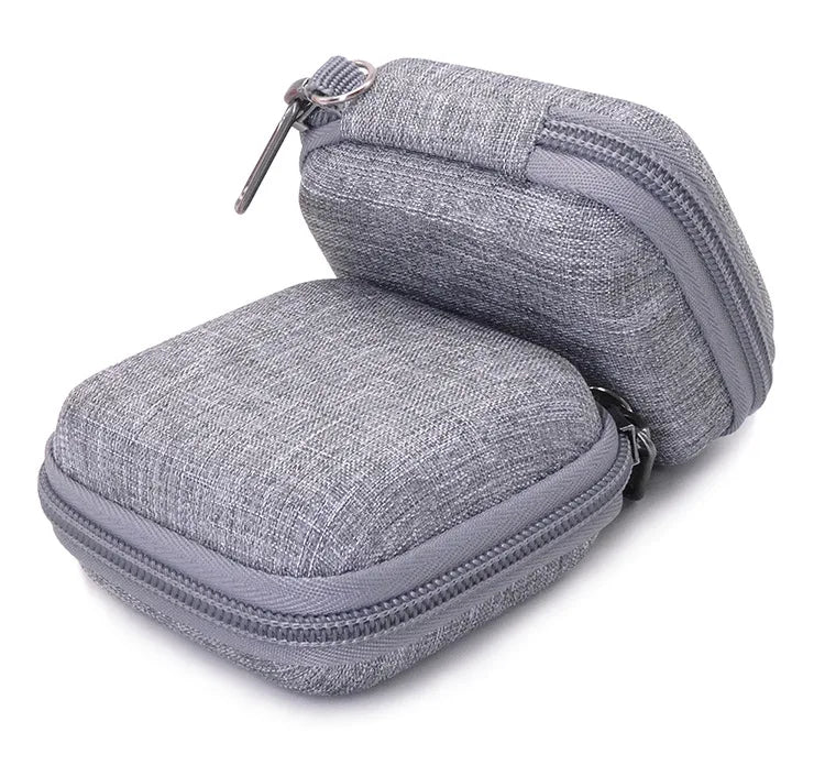 Portable Leather Earphone & Cable Organizer Bag — Travel Digital Accessories Case