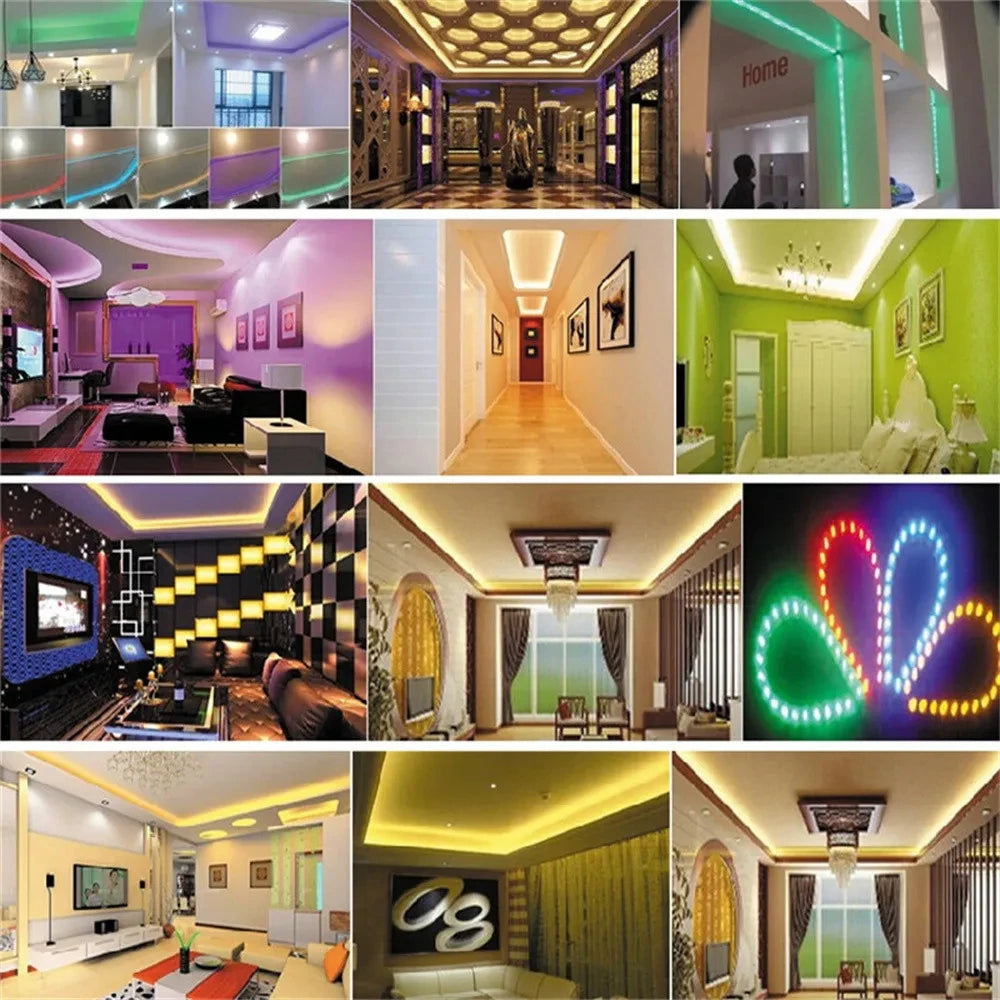 LED Strip Light 12V 5M 300 Leds SMD 2835 Diode Tape RGB & Single Colors High Quality LED Ribbon Flexible Home Decoration Lights