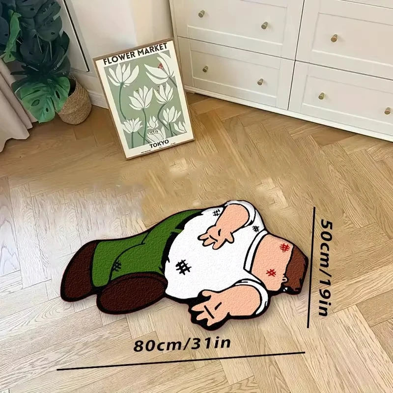 Alfombra Suave Estampada — Decoración Impermeable para Dormitorio y Sala